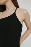 Warehouse Ribbed One Shoulder Swimsuit thumbnail 2