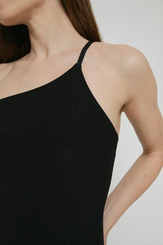 Warehouse Ribbed One Shoulder Swimsuit 2