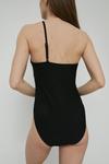 Warehouse Ribbed One Shoulder Swimsuit thumbnail 3