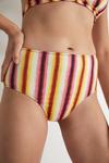 Warehouse Blurred Stripe High Waisted Bikini Bottoms thumbnail 2