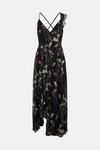 Warehouse WH x The British Museum: The Charles Rennie Mackintosh Collection Wrap Maxi Dress In Floral thumbnail 4