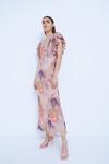 Warehouse WH x The British Museum: The Charles Rennie Mackintosh Collection Ruffle Maxi Dress In Floral thumbnail 1