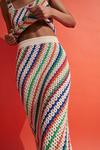Warehouse Diagonal Stripe Knit Midi Skirt thumbnail 1