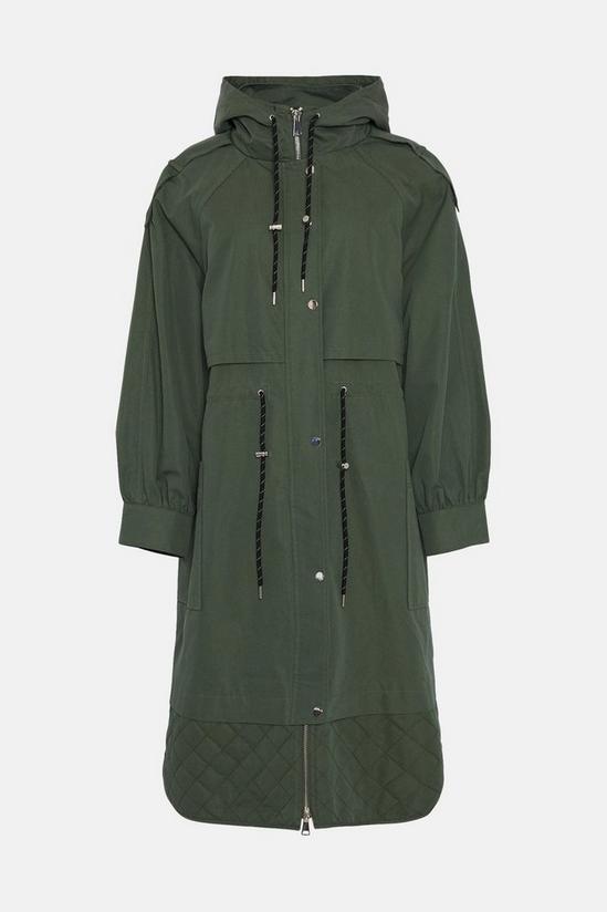 Warehouse Petite Quilted Hem Parka 4