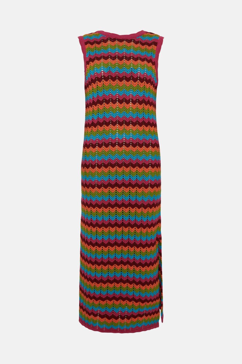 Warehouse colour block knitted 2024 dress