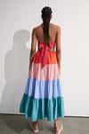 Warehouse Rainbow Strappy Maxi Dress thumbnail 3