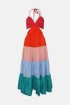 Warehouse Rainbow Strappy Maxi Dress thumbnail 4