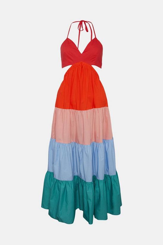 Warehouse Rainbow Strappy Maxi Dress 4