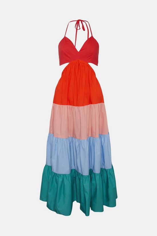 Warehouse Plus Size Rainbow Strappy Maxi Dress 4