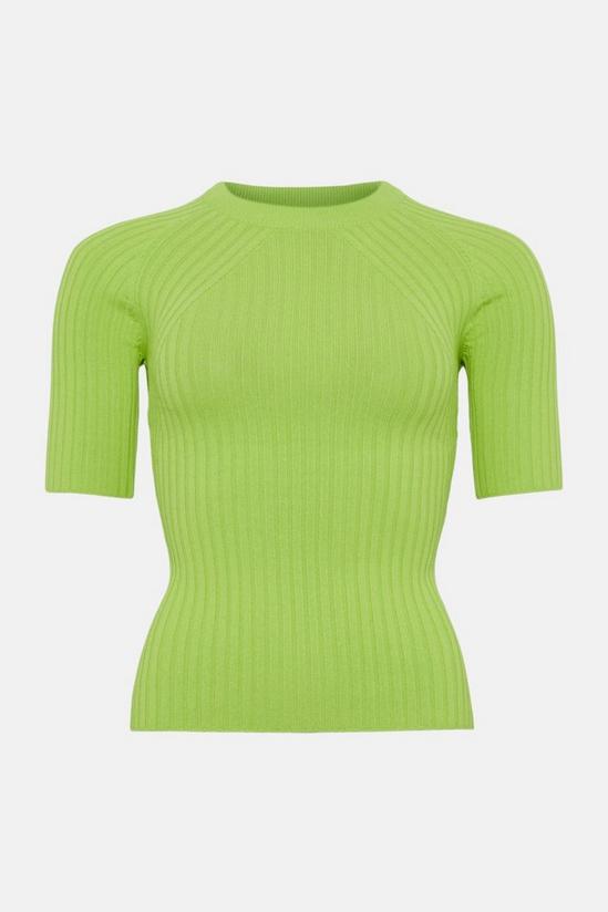 Warehouse Twist Back Ribbed Knit Top 4