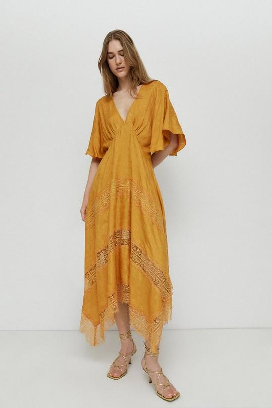 Warehouse Jacquard Lace Maxi Dress 1