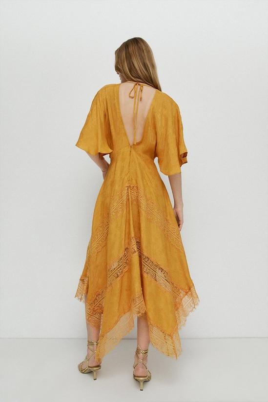 Warehouse Jacquard Lace Maxi Dress 3