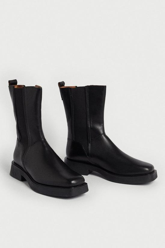 Warehouse Real Leather Classic Chelsea Calf Boot 2