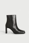 Warehouse Premium Leather Squared Toe Knee Ankle Boots thumbnail 1
