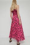 Warehouse Floral One Shoulder Pleated Midi Dress thumbnail 3