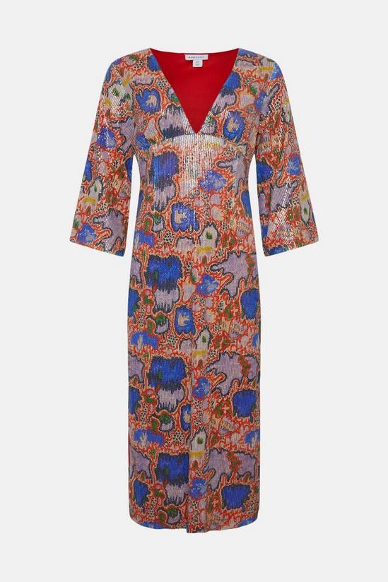 Warehouse WH x The British Museum: The Charles Rennie Mackintosh Collection Printed Sequin Dress 4