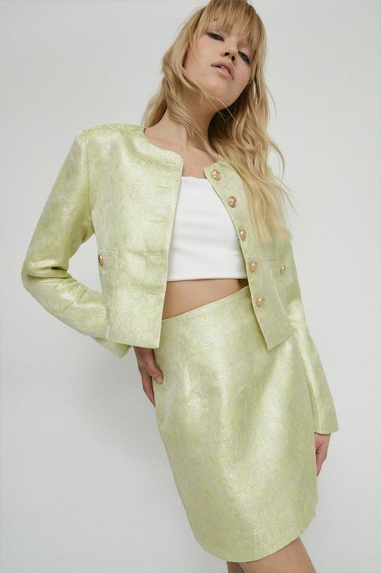 Warehouse Shimmer Floral Jacquard Pelmet Skirt 1