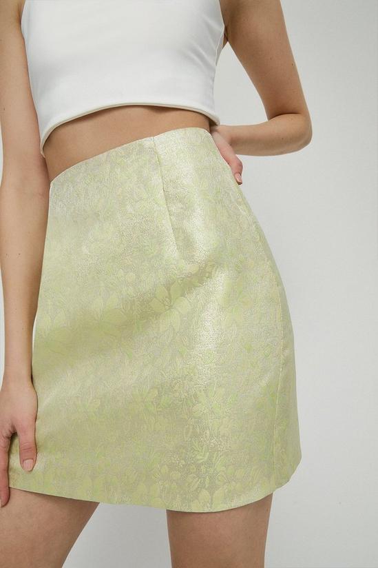 Warehouse Shimmer Floral Jacquard Pelmet Skirt 2