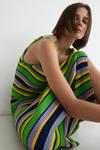Warehouse Multi Stripe Ribbed Knit Midi Dress thumbnail 5
