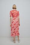 Warehouse WH X Rose England Mixed Floral Stripe Print Midi Dress thumbnail 3