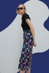Warehouse WH X Rose England Spliced Floral Midi Mesh Skirt thumbnail 1