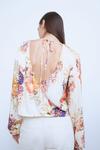 Warehouse WH x The British Museum: The Charles Rennie Mackintosh Collection Open Back Drape Printed Blouse thumbnail 3