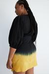 Warehouse Plus Size Tie Dye Ruched Skirt Mini Dress thumbnail 3