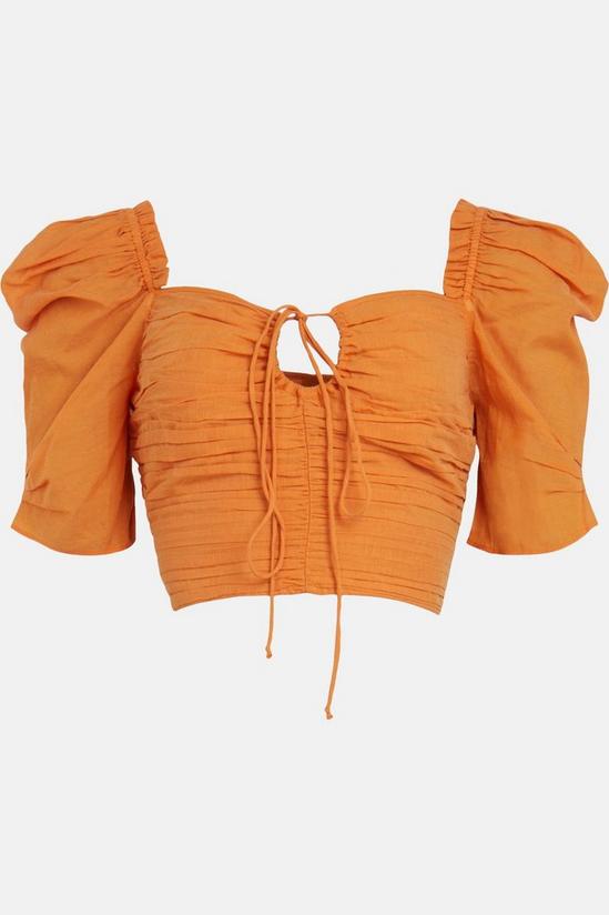 Warehouse Voile Strappy Cut Out Ruched Top 4