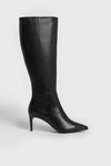 Warehouse Real Leather Premium Low Heel Knee High Boot thumbnail 1