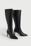 Warehouse Real Leather Premium Low Heel Knee High Boot thumbnail 2