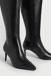 Warehouse Real Leather Premium Low Heel Knee High Boot thumbnail 3