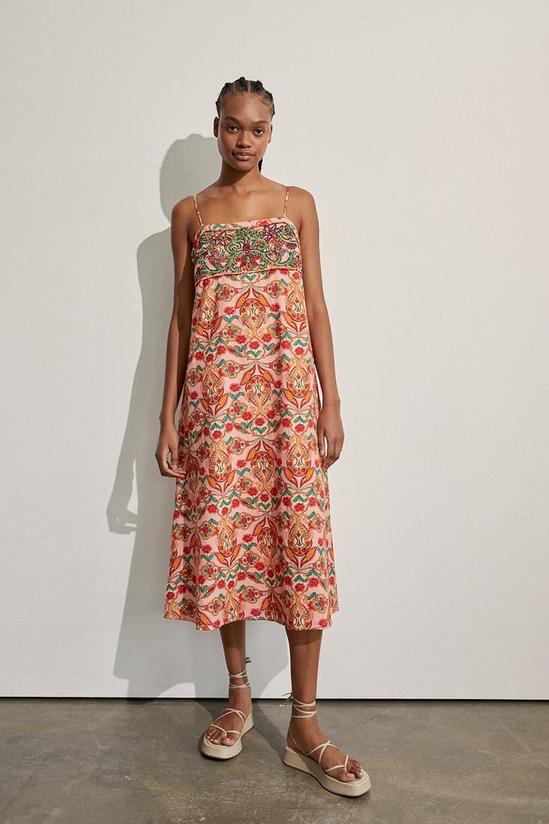 Warehouse Beaded Embroidery Slip Maxi Dress 1