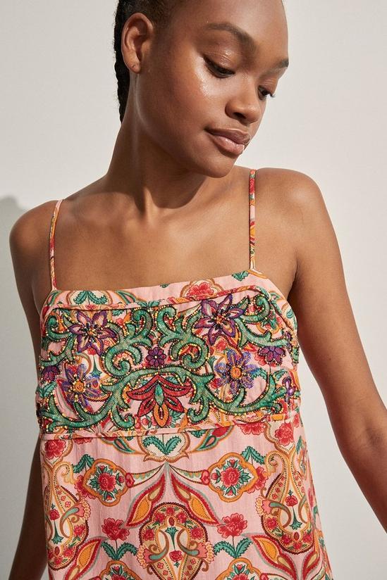 Warehouse Beaded Embroidery Slip Maxi Dress 2