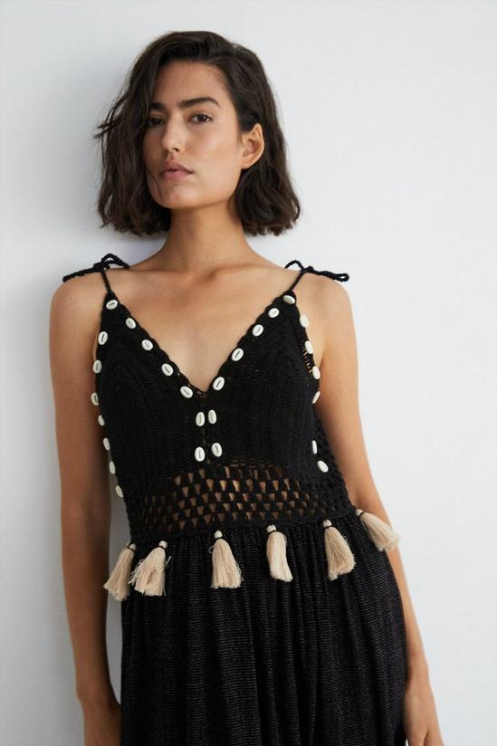 Warehouse Shell Crochet Maxi Dress 2