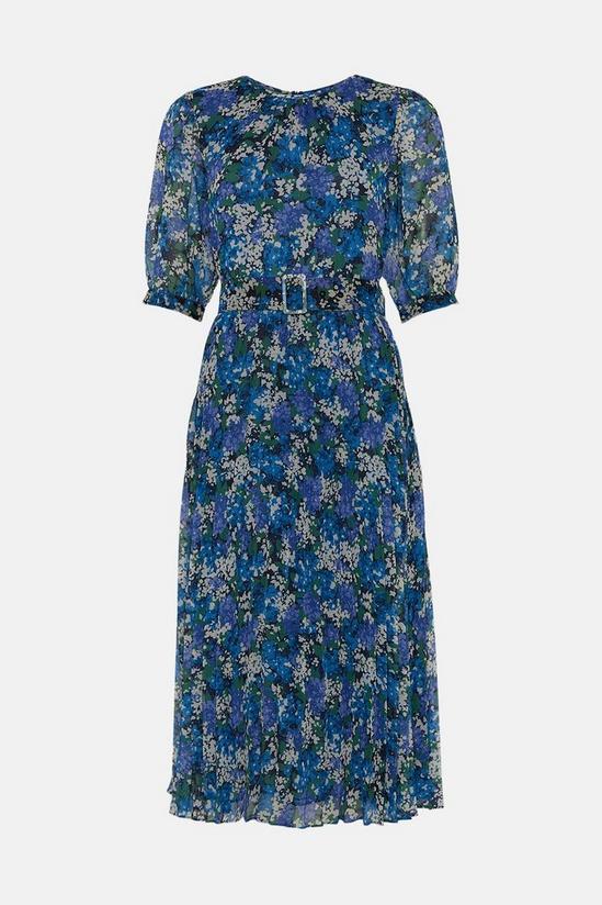 Warehouse Polyester Floral Belted Midi Dress 4