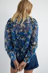 Warehouse Polyester High Neck Blouse In Floral thumbnail 3