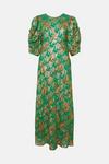 Warehouse WH x The British Museum: The Charles Rennie Mackintosh Collection Sparkle Floral Maxi Dress thumbnail 4