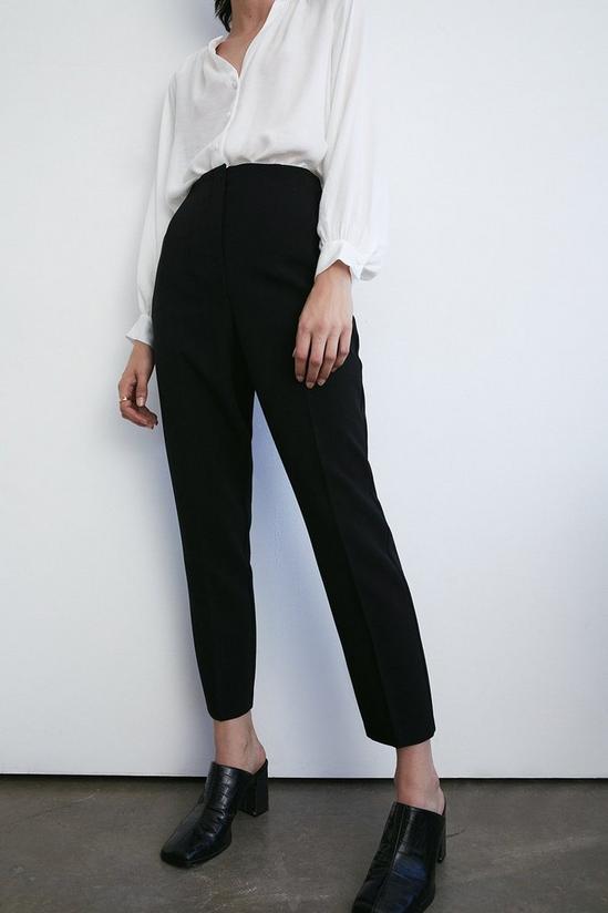 Warehouse Double Crepe High Waisted Dart Detail Trouser 2