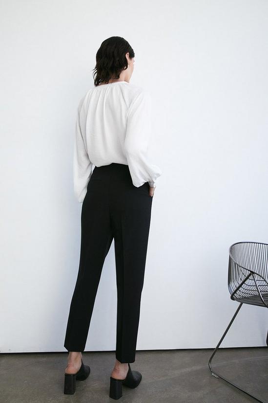 Warehouse Double Crepe High Waisted Dart Detail Trouser 3