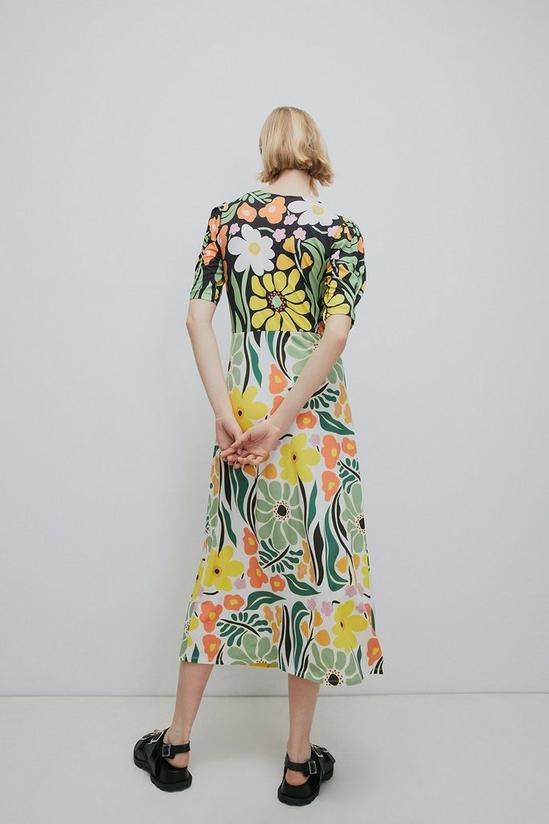 Warehouse Petite WH X Rose England Floral Print Midi Dress 3
