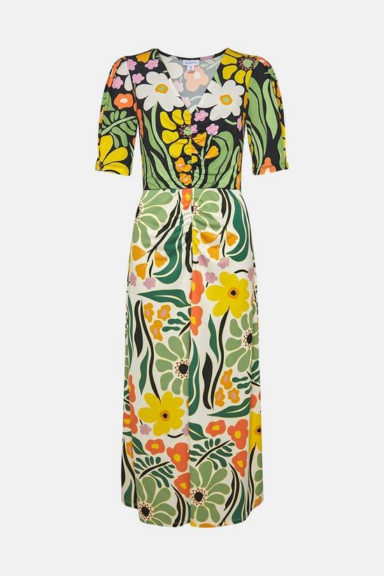 Warehouse Petite WH X Rose England Floral Print Midi Dress 4