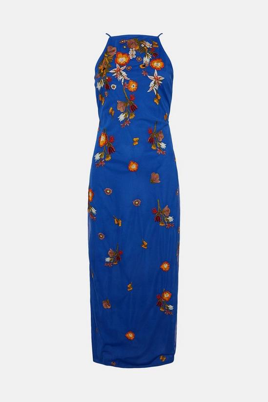 Warehouse WH x The British Museum: The Charles Rennie Mackintosh Collection Embroidered Midi Dress 4