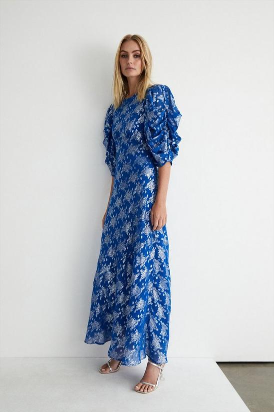 Warehouse Sparkle Jacquard Midi Dress 1