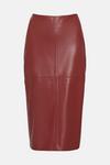 Warehouse Easy Faux Leather Pencil Skirt thumbnail 4