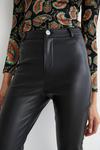 Warehouse Faux Leather Skinny 5 Pocket Trousers thumbnail 2