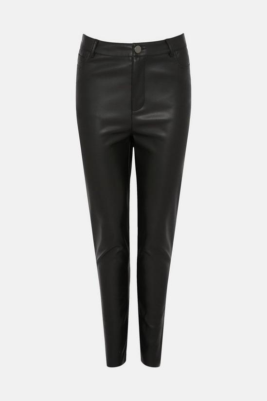 Warehouse Faux Leather Skinny 5 Pocket Trousers 4