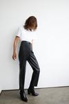 Warehouse Faux Leather 5 Pocket Straight Trousers thumbnail 6