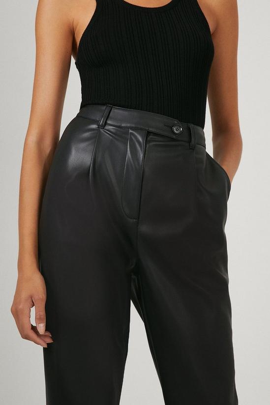 Warehouse Faux Leather Clean Peg Trousers 2