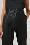 Warehouse Belted Faux Leather Peg Trousers thumbnail 2