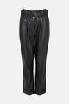 Warehouse Belted Faux Leather Peg Trousers thumbnail 4